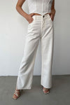 Jean Color Wide Leg Abertura Perla