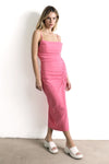 Barbara Midi Dress Fucsia