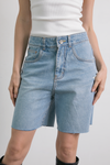 Short Jean Biker Lavado Celeste