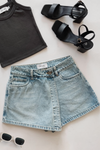 Falda Short Desire Lavado Celeste