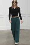 Jogger palazo vena - verde