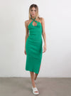 Siena Midi Knit Dress Verde