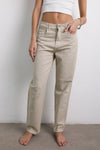 Jean Color Mom Beige