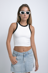 Tank Top Negro/Perla