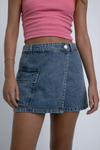Short Falda Cargo Indigo medio