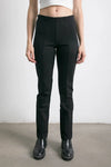 Pantalón negro de mujer, tiro alto, corte recto, ideal para looks formales y casuales