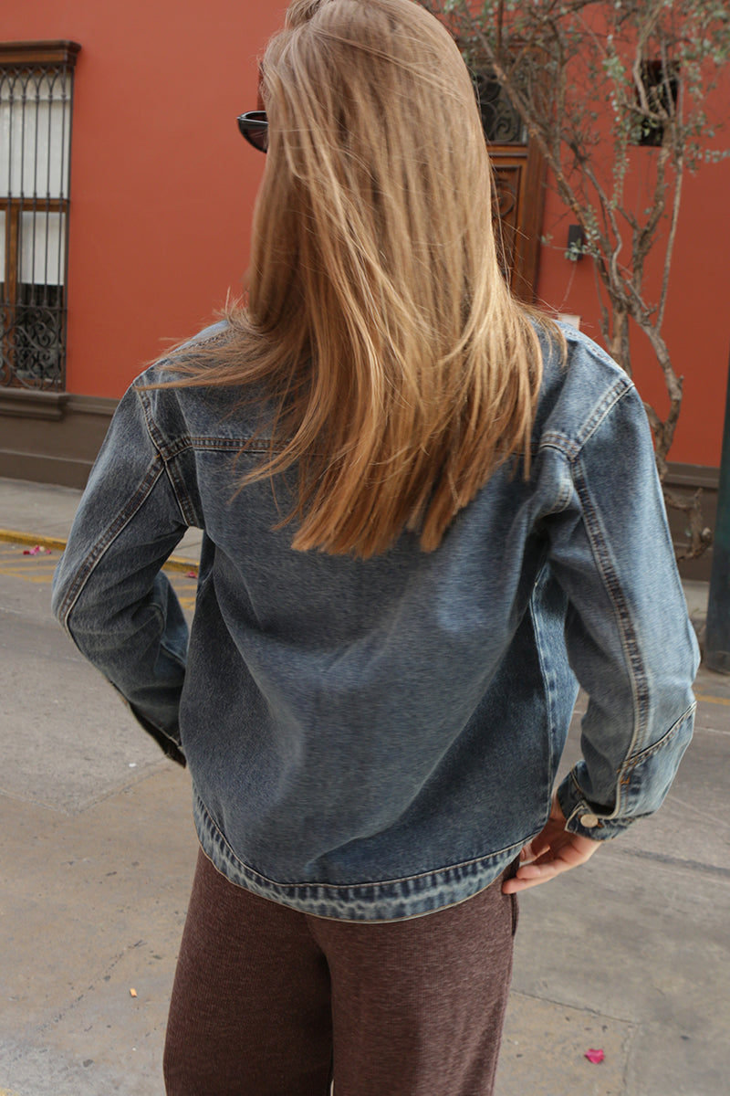 Casaca Jean Charo Indigo Medio