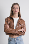 Chaqueta Cuerina Camel