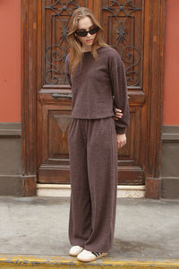 pantalon lucca marron