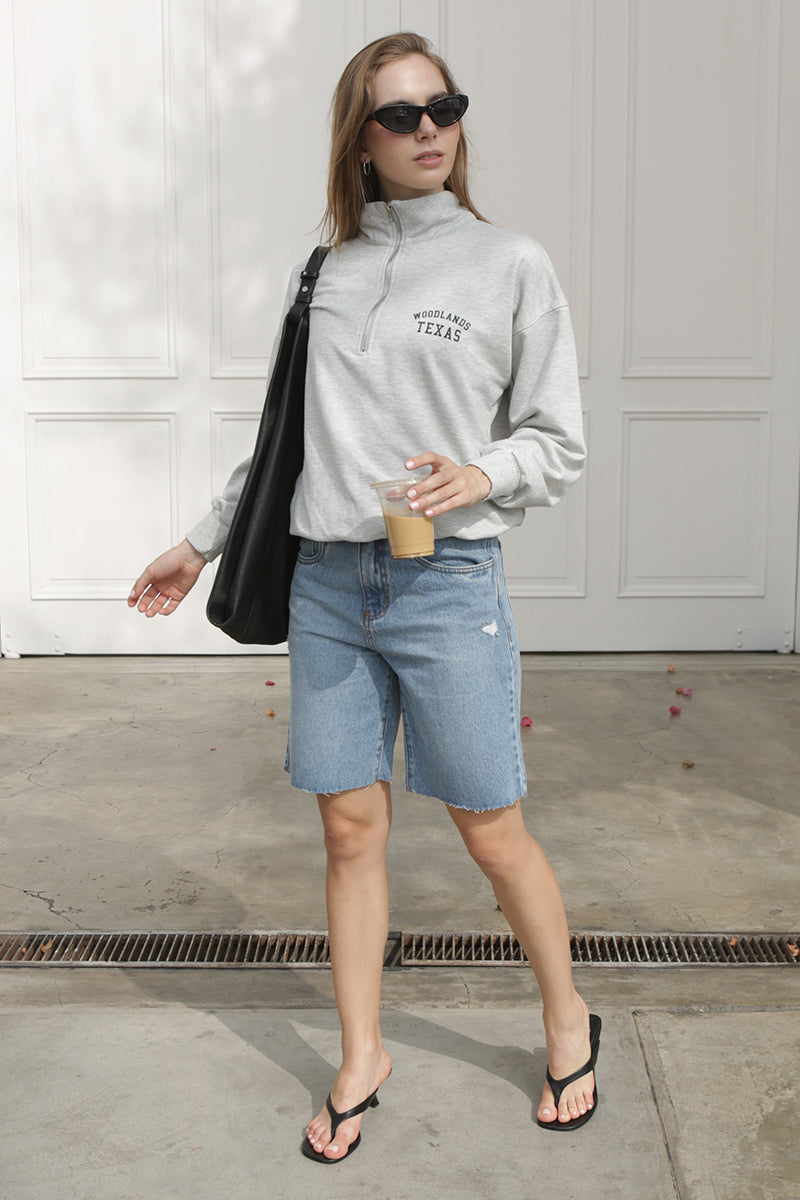 Short Jean Biker Indigo