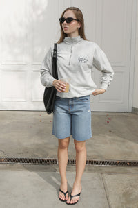 Short Jean Biker Indigo