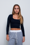 Lili Longsleeve Top Azul Oscuro