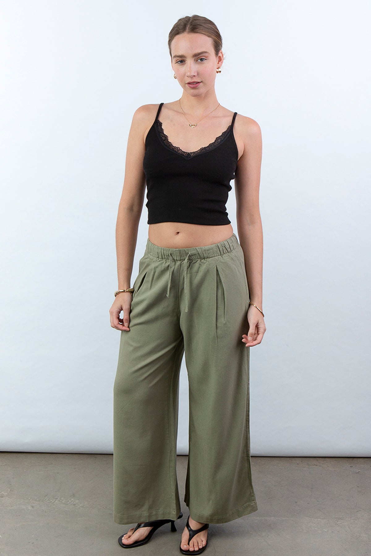 Pantalón de Lino Verde