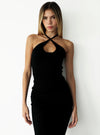 Siena Midi Knit Dress Negro