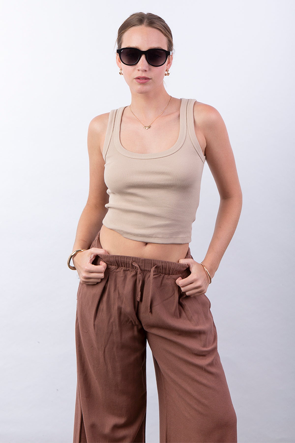 Pantalón de Lino brown