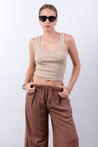 Pantalón de Lino brown