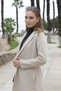 Abrigo Maxi Paño Beige