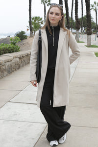 Abrigo Maxi Paño Beige