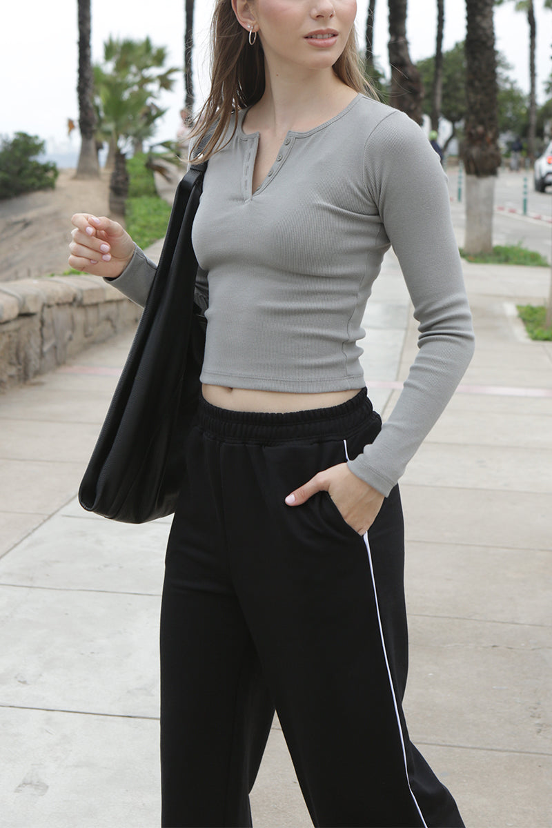 Jogger palazo vena - negro