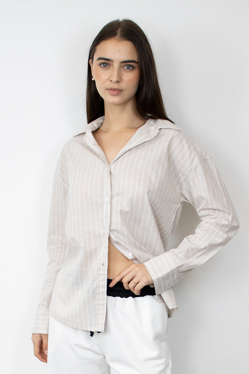 Camisa Roxy beige para Mujer