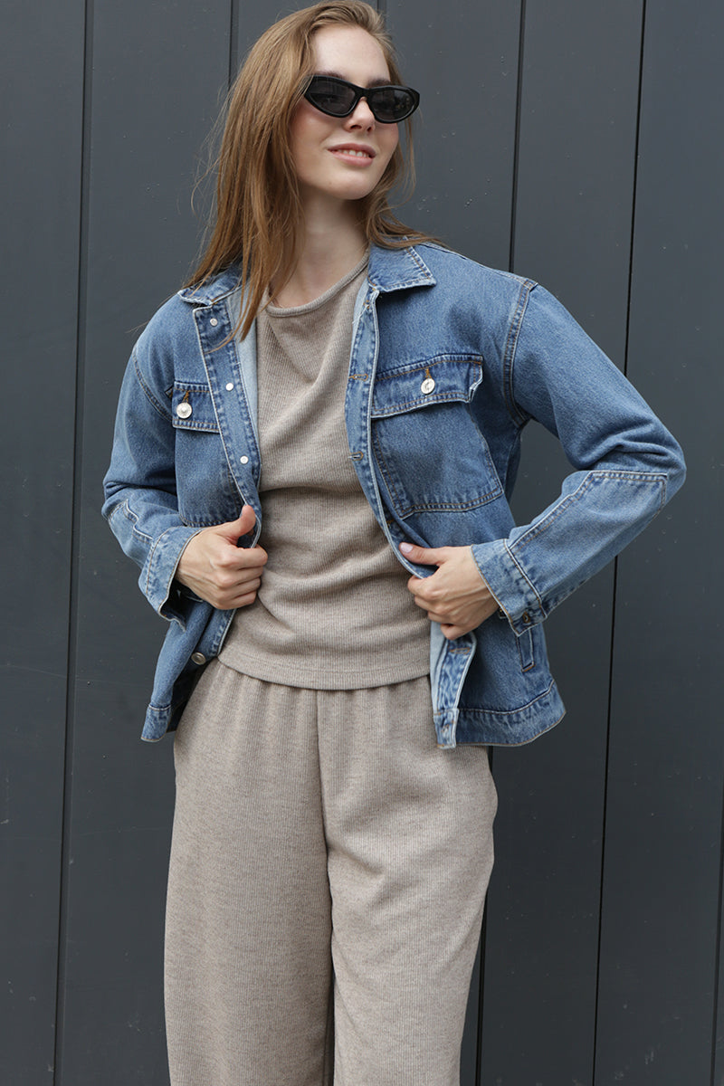 Casaca Jean Charo Indigo