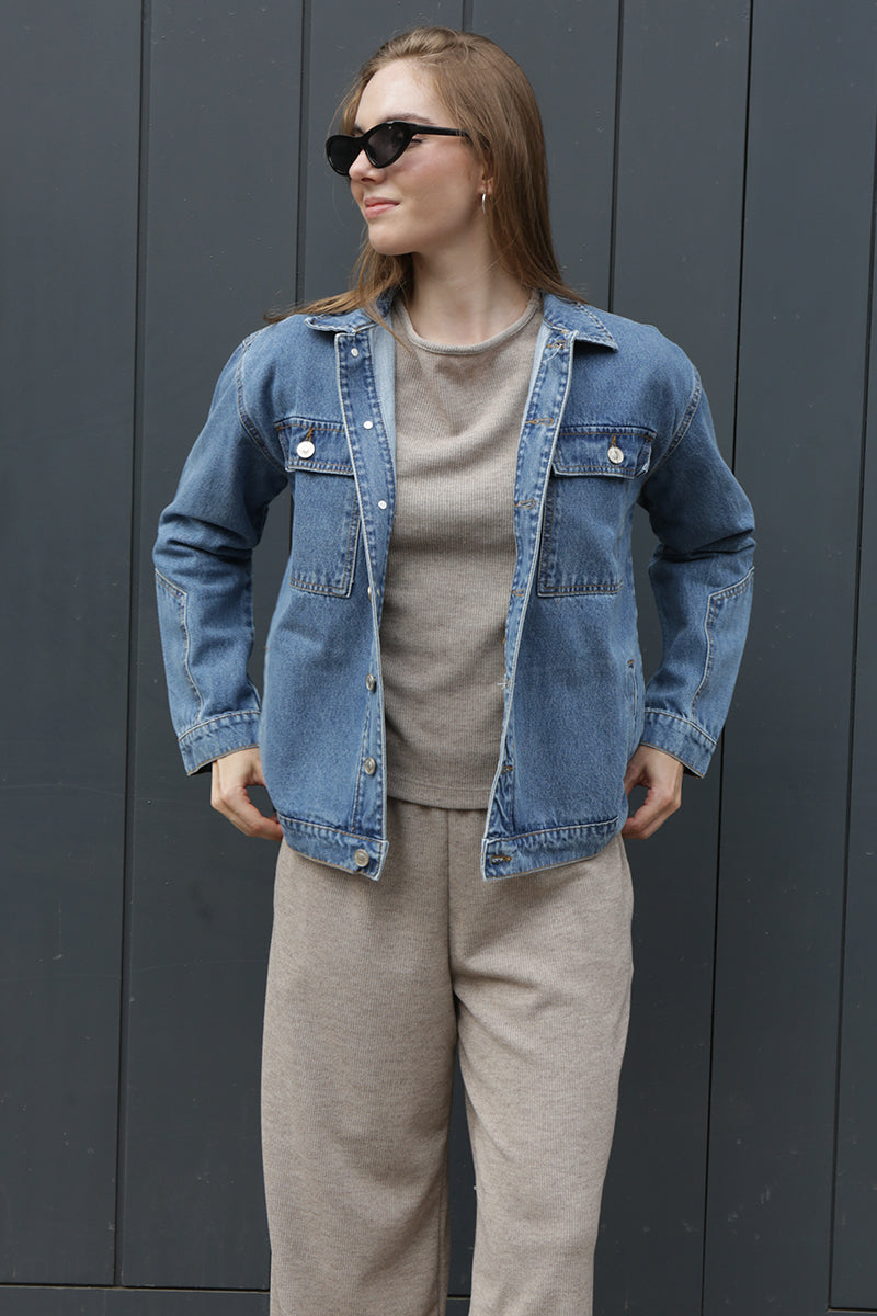 Casaca Jean Charo Indigo