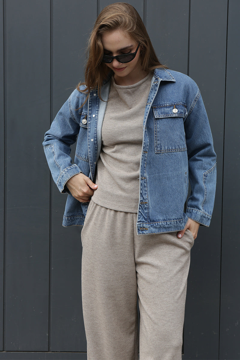 Casaca Jean Charo Indigo