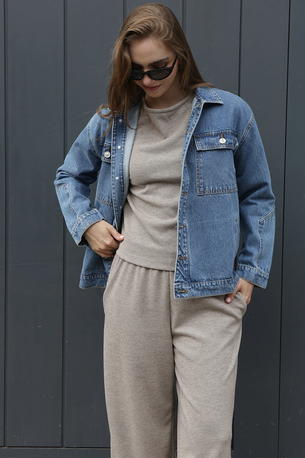 Casaca Jean Charo Indigo