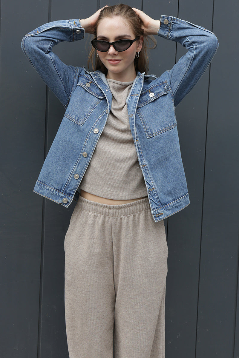 Casaca Jean Charo Indigo