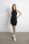 Eva Midi Rib Dress Negro