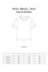 Polo Basic Text Perla
