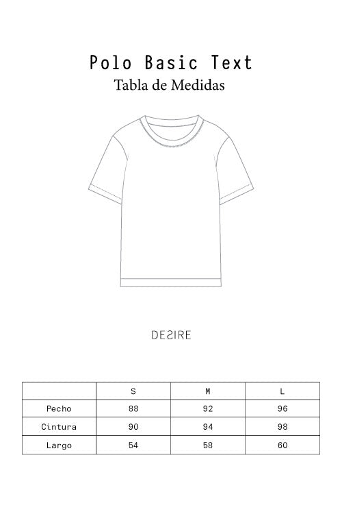 Polo Basic Text Negro